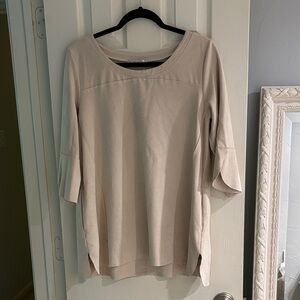 Women's Beige 3/4 Sleeve Tunic Top